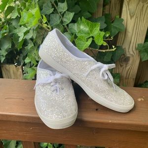 Kate Spade bridal shoes ready for dancing!